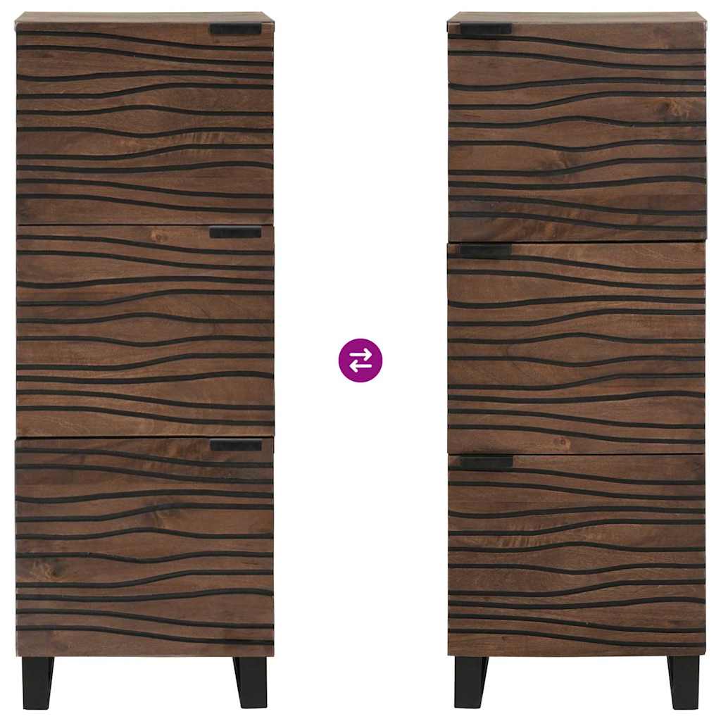 Highboard Bruin 40 x 33 x 110 cm massief mangohout is nu te koop bij PeponiXL, paradijselijk wonen!