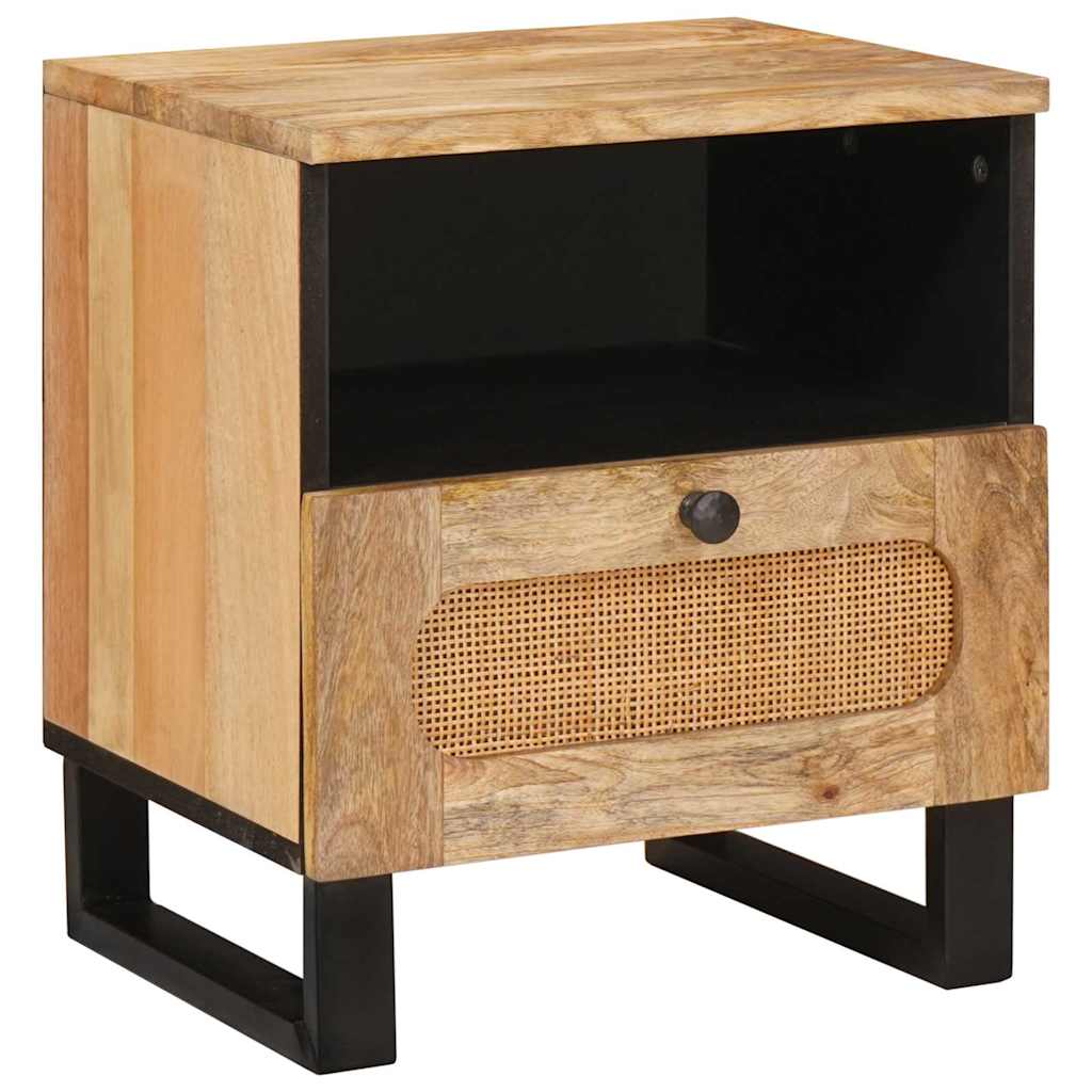 Nachtkastje 2 pcs Naturel 40 x 33 x 46 cm Massief Mango Hout is nu te koop bij PeponiXL, paradijselijk wonen!