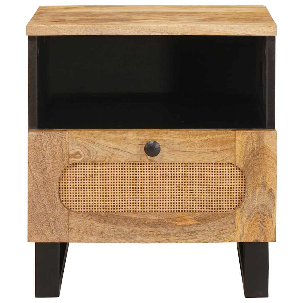 Nachtkastje 2 pcs Naturel 40 x 33 x 46 cm Massief Mango Hout is nu te koop bij PeponiXL, paradijselijk wonen!
