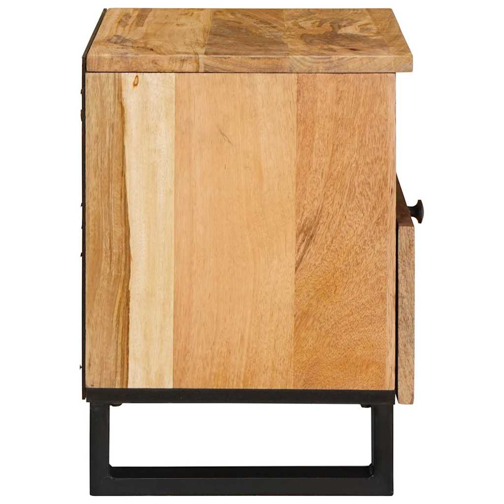 Nachtkastje 2 pcs Naturel 40 x 33 x 46 cm Massief Mango Hout is nu te koop bij PeponiXL, paradijselijk wonen!