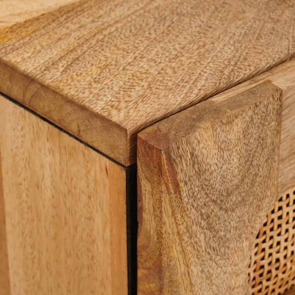 Nachtkastje met lade Naturel 50 x 33 x 60 cm Massief Mango Hout is nu te koop bij PeponiXL, paradijselijk wonen!