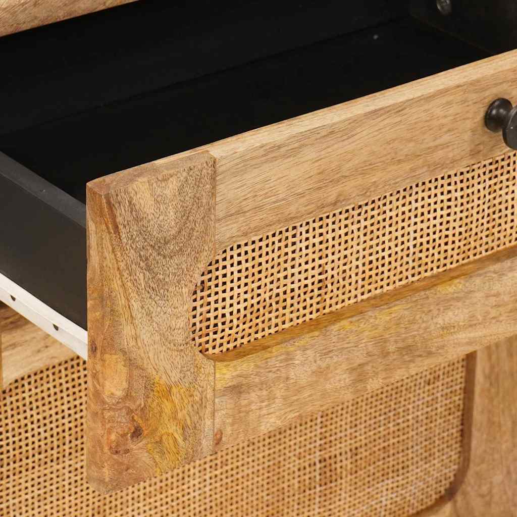 Nachtkastje met lade Naturel 50 x 33 x 60 cm Massief Mango Hout is nu te koop bij PeponiXL, paradijselijk wonen!