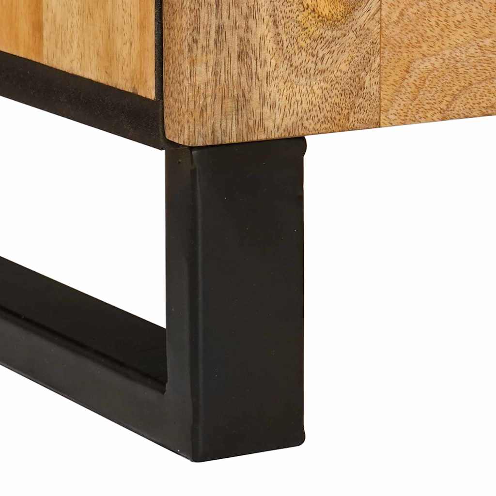 Nachtkastje met lade Naturel 50 x 33 x 60 cm Massief Mango Hout is nu te koop bij PeponiXL, paradijselijk wonen!