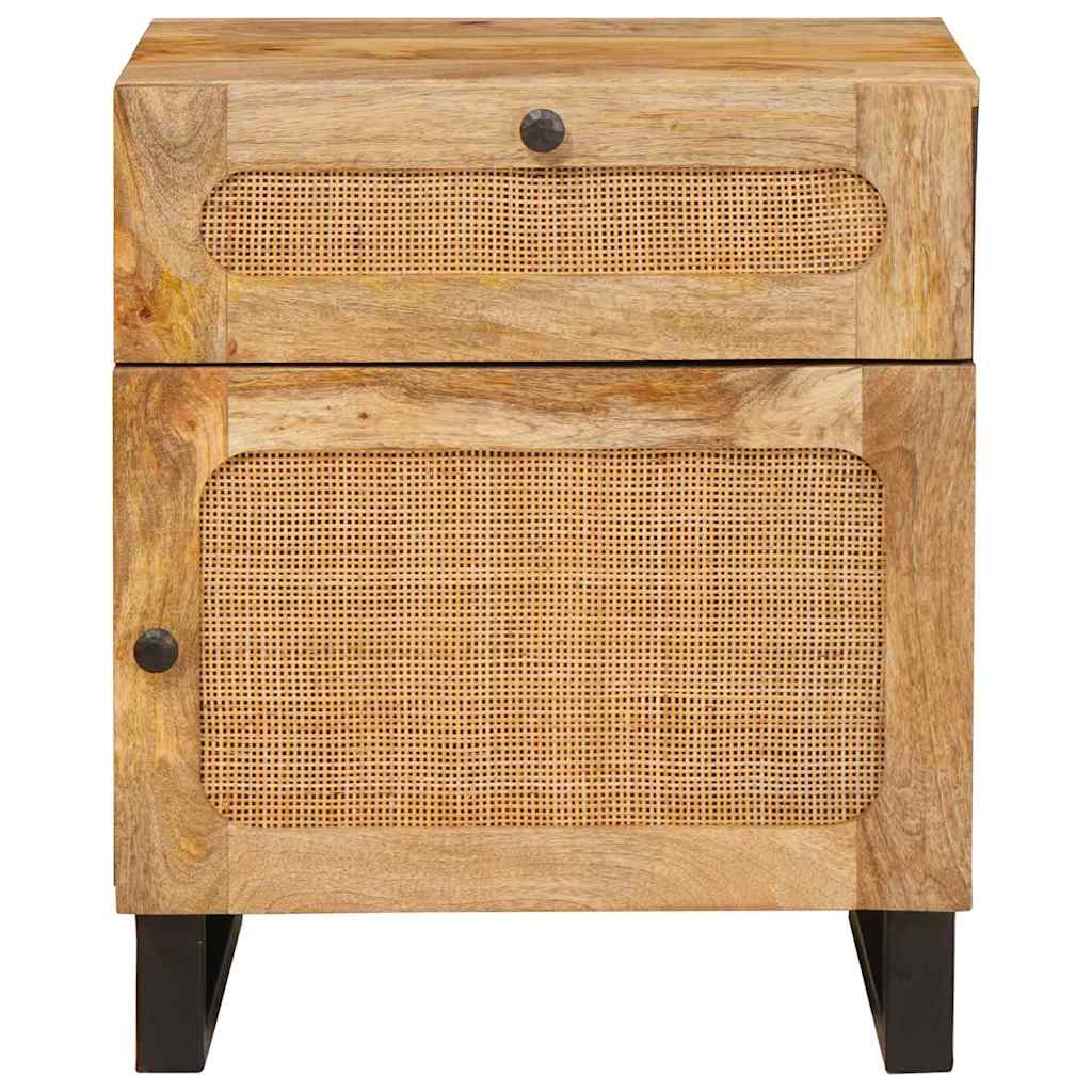 Nachtkastje met lade Naturel 50 x 33 x 60 cm Massief Mango Hout is nu te koop bij PeponiXL, paradijselijk wonen!