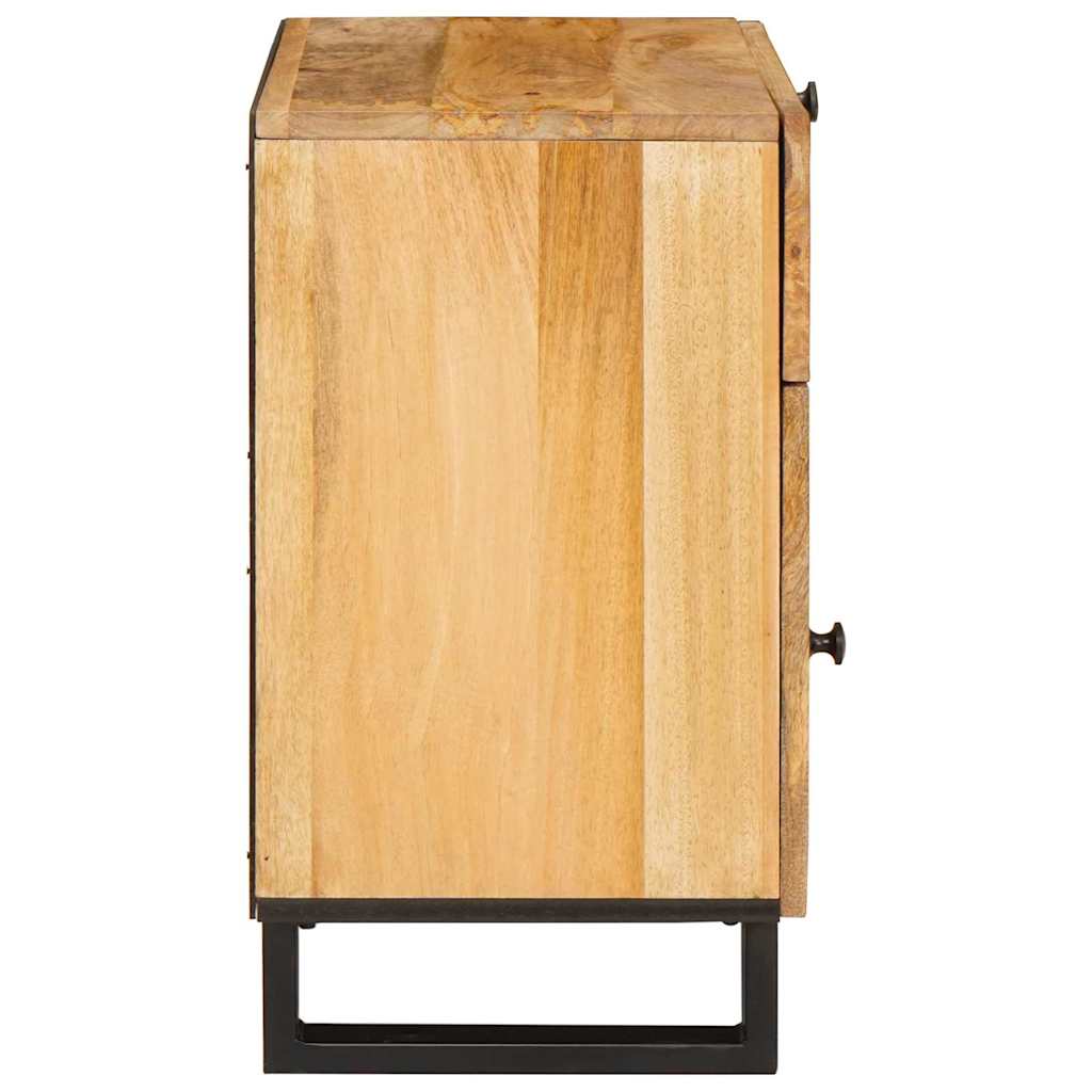 Nachtkastje met lade Naturel 50 x 33 x 60 cm Massief Mango Hout is nu te koop bij PeponiXL, paradijselijk wonen!