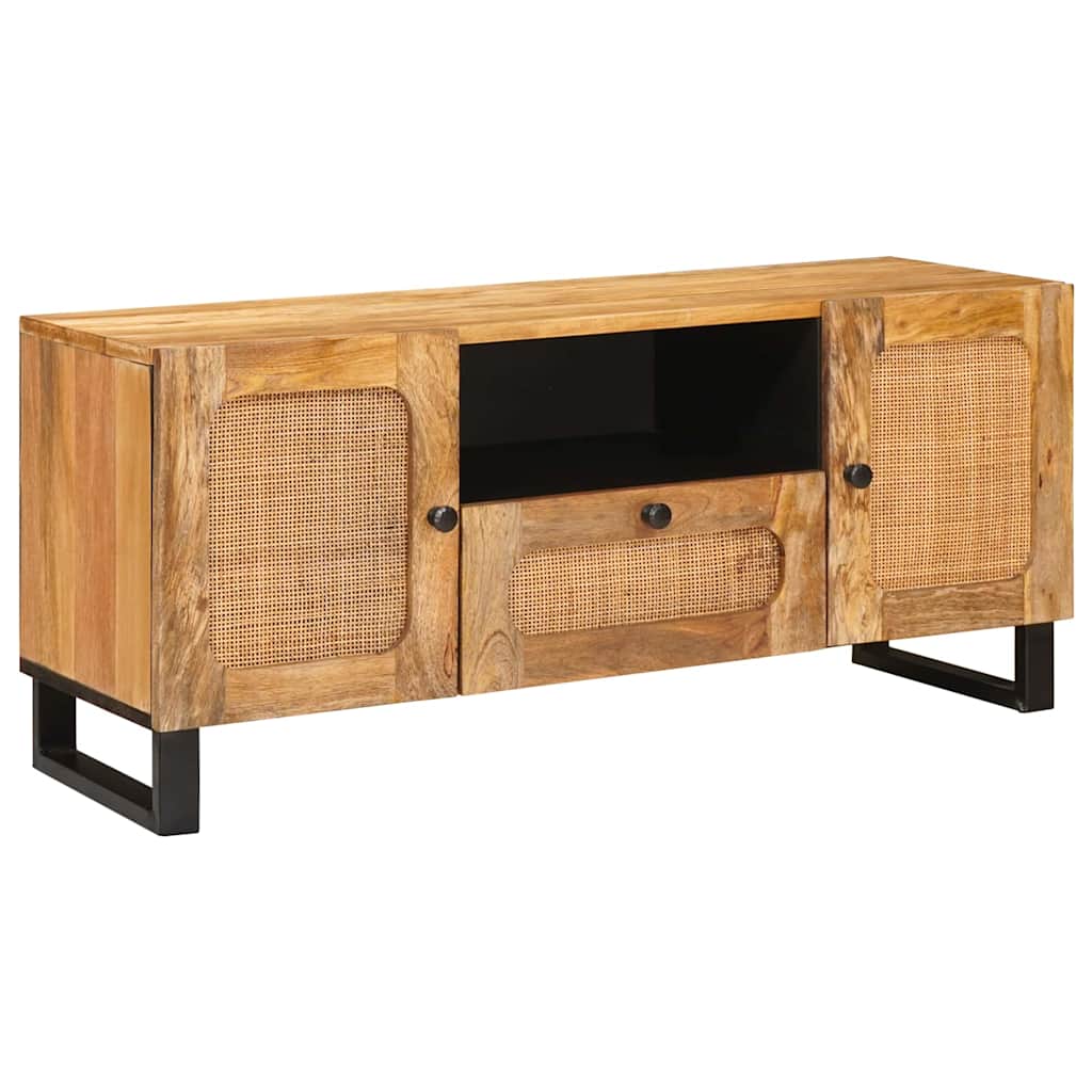 TV-kast met lade Bruin 105 x 33 x 46 cm Massief Mango Hout is nu te koop bij PeponiXL, paradijselijk wonen!