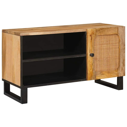 TV-kast met opslag Bruin 80 x 33 x 46 cm Massief Mango Hout is nu te koop bij PeponiXL, paradijselijk wonen!