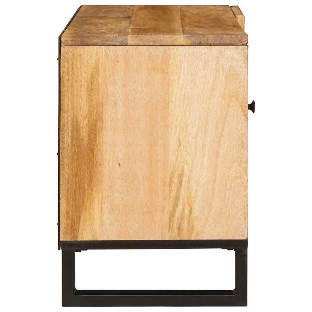 TV-kast met opslag Bruin 80 x 33 x 46 cm Massief Mango Hout is nu te koop bij PeponiXL, paradijselijk wonen!