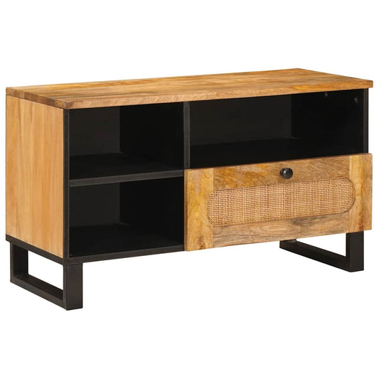 TV-kast met lade Bruin 80 x 33 x 46 cm Massief Mango Hout is nu te koop bij PeponiXL, paradijselijk wonen!