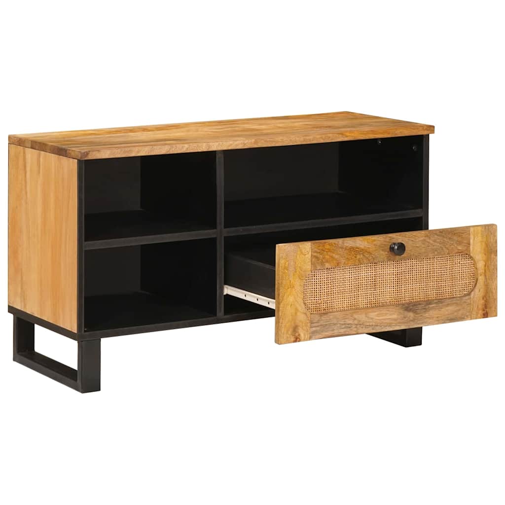 TV-kast met lade Bruin 80 x 33 x 46 cm Massief Mango Hout is nu te koop bij PeponiXL, paradijselijk wonen!