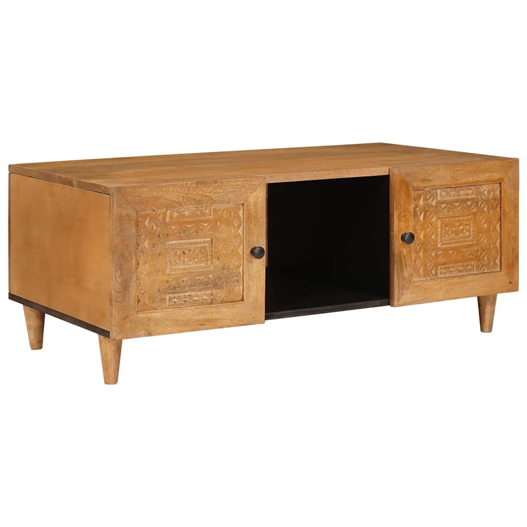 Salontafel Licht Bruin 100 x 54 x 40 cm Massief acaciahout is nu te koop bij PeponiXL, paradijselijk wonen!