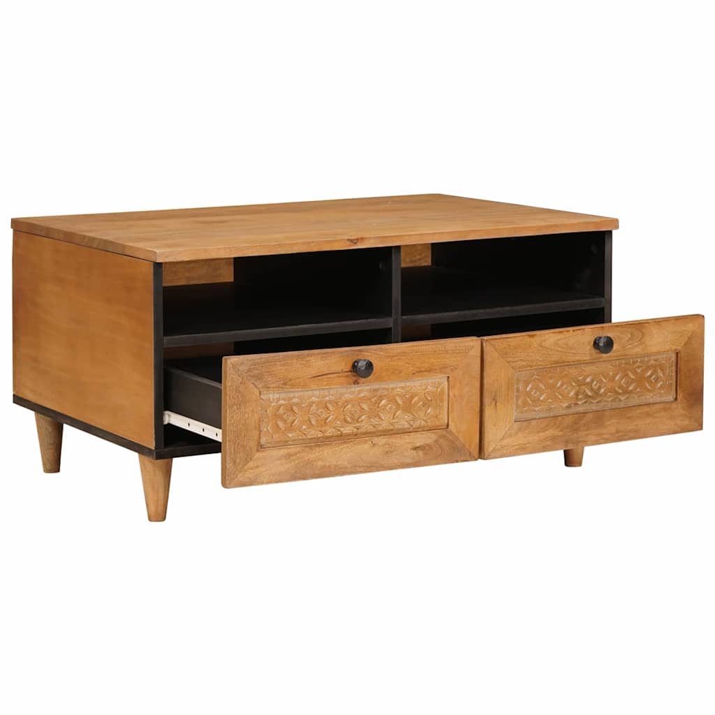 Salontafel Licht Bruin 80 x 54 x 40 cm Massief acaciahout is nu te koop bij PeponiXL, paradijselijk wonen!