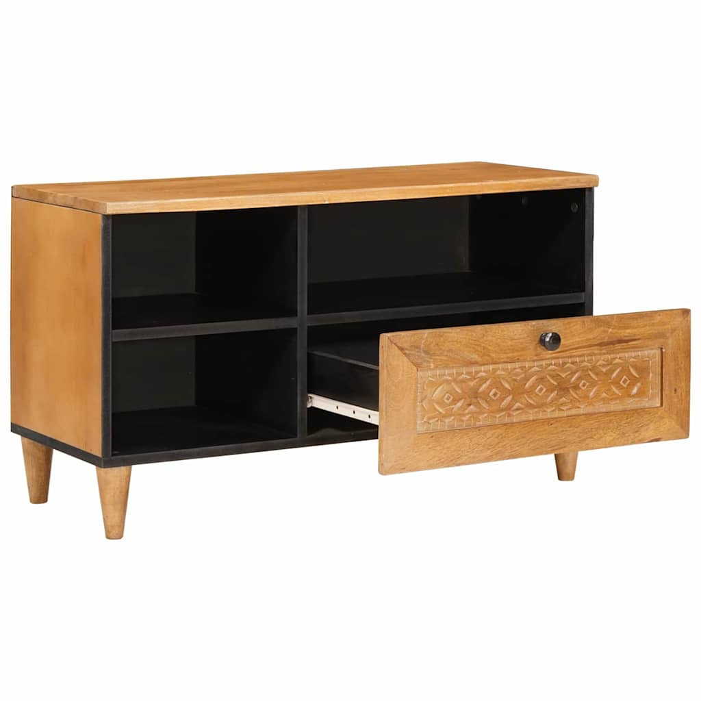 TV Eenheden met lade Licht Bruin 80 x 33 x 46 cm Bewerkt hout is nu te koop bij PeponiXL, paradijselijk wonen!