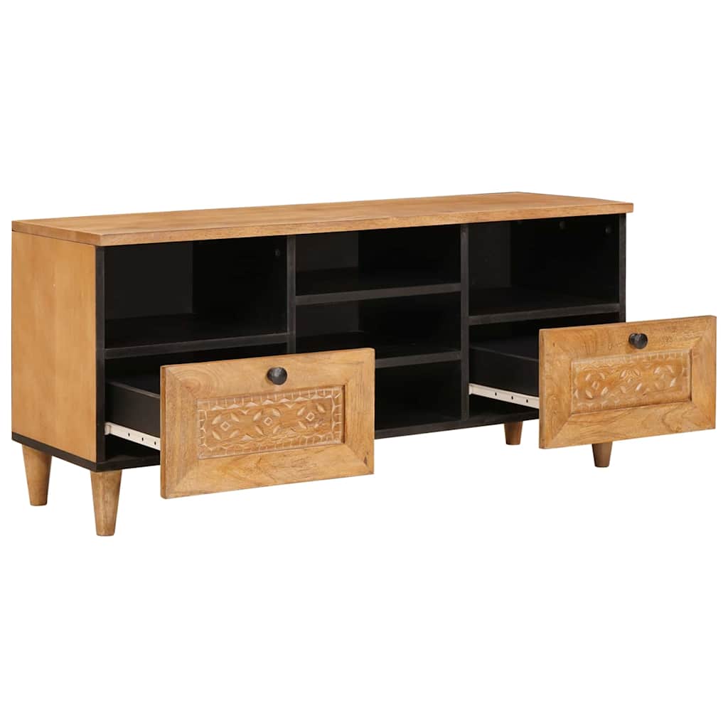 TV Eenheden met lade Licht Bruin 100 x 33 x 46 cm Bewerkt hout is nu te koop bij PeponiXL, paradijselijk wonen!