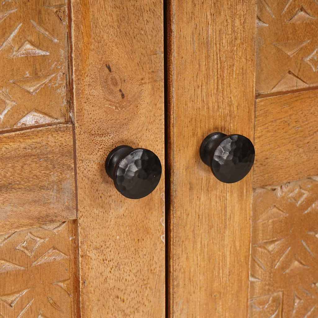 Highboard Lichtbruin 60 x 33 x 100 cm massief mangohout is nu te koop bij PeponiXL, paradijselijk wonen!