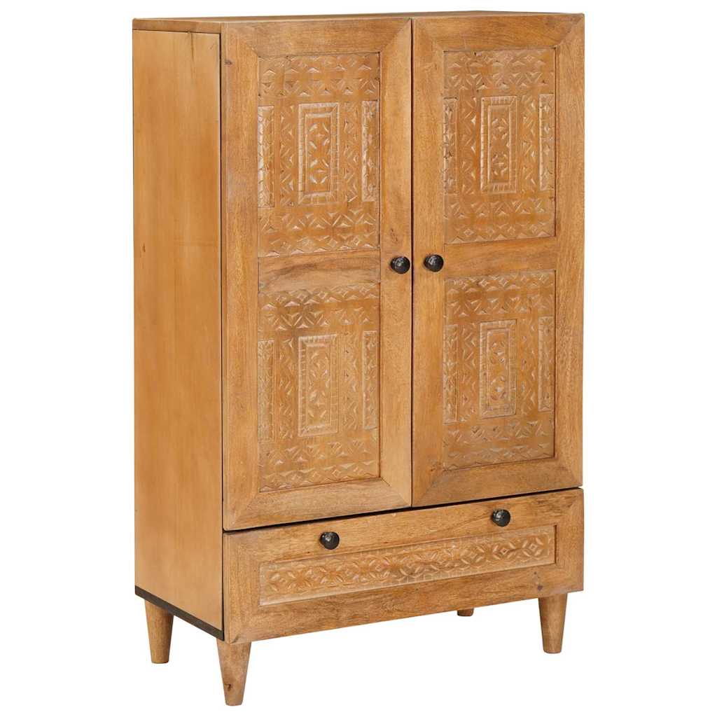 Highboard Lichtbruin 60 x 33 x 100 cm massief mangohout is nu te koop bij PeponiXL, paradijselijk wonen!