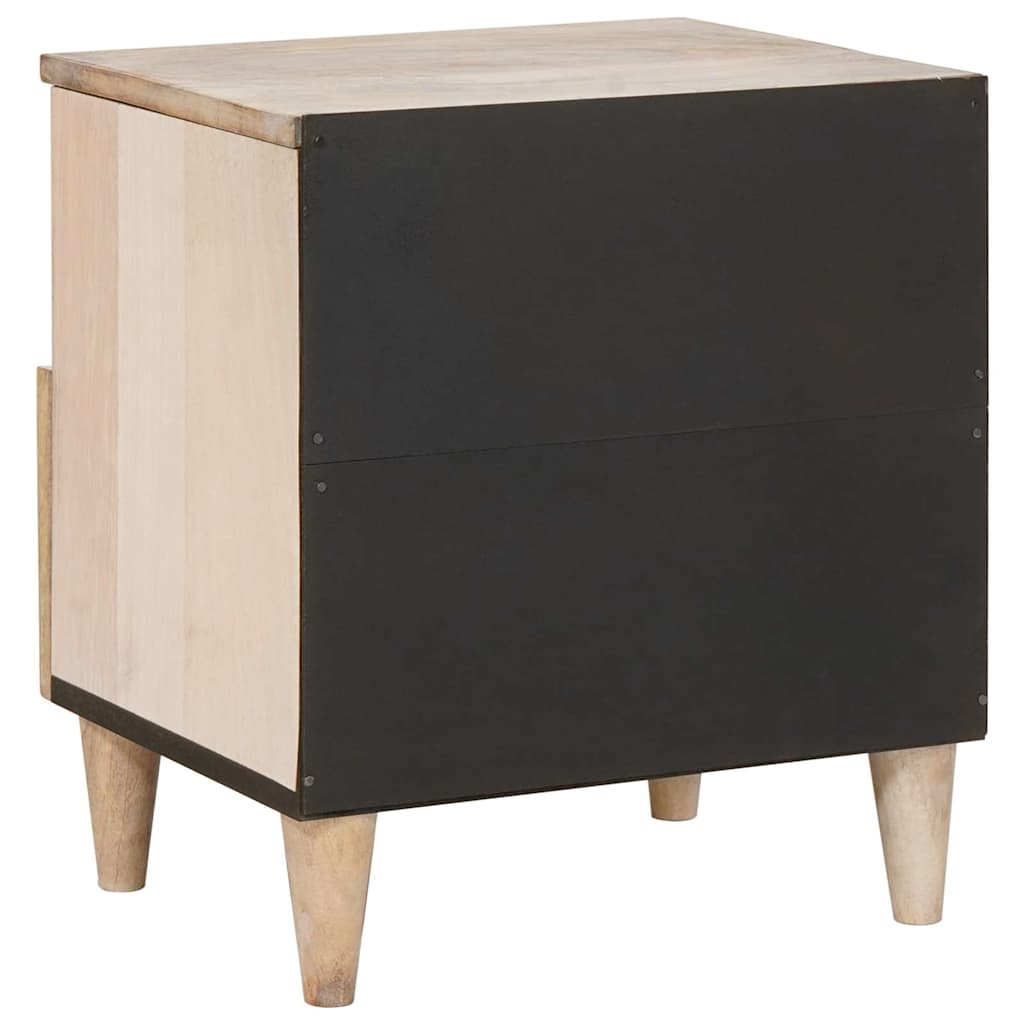 Nachtkastje 2 pcs Beige 40 x 33 x 46 cm Massief acaciahout is nu te koop bij PeponiXL, paradijselijk wonen!