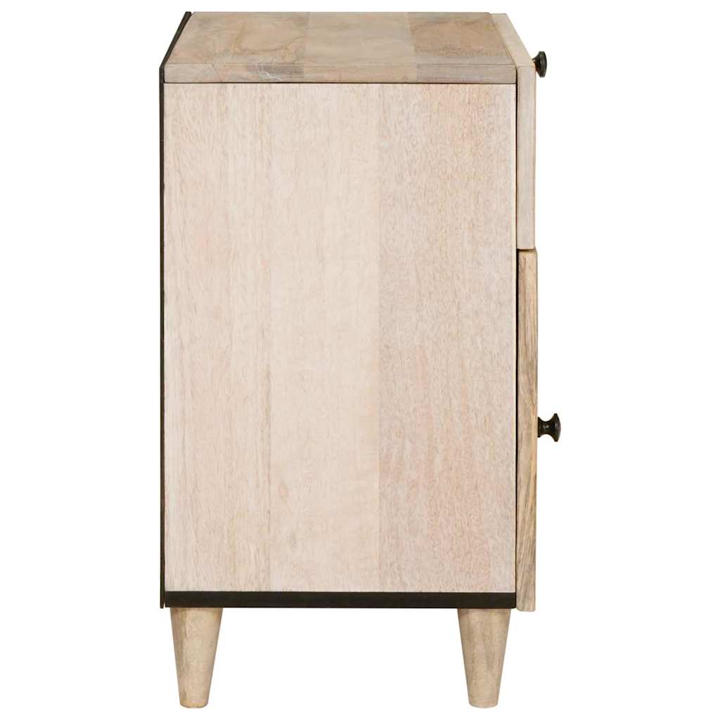 Nachtkastje met lade Beige 50 x 33 x 60 cm Massief acaciahout is nu te koop bij PeponiXL, paradijselijk wonen!