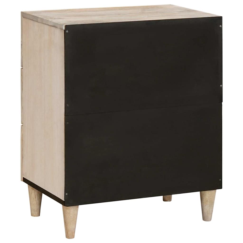 Nachtkastje met lade Beige 50 x 33 x 62 cm Massief acaciahout is nu te koop bij PeponiXL, paradijselijk wonen!