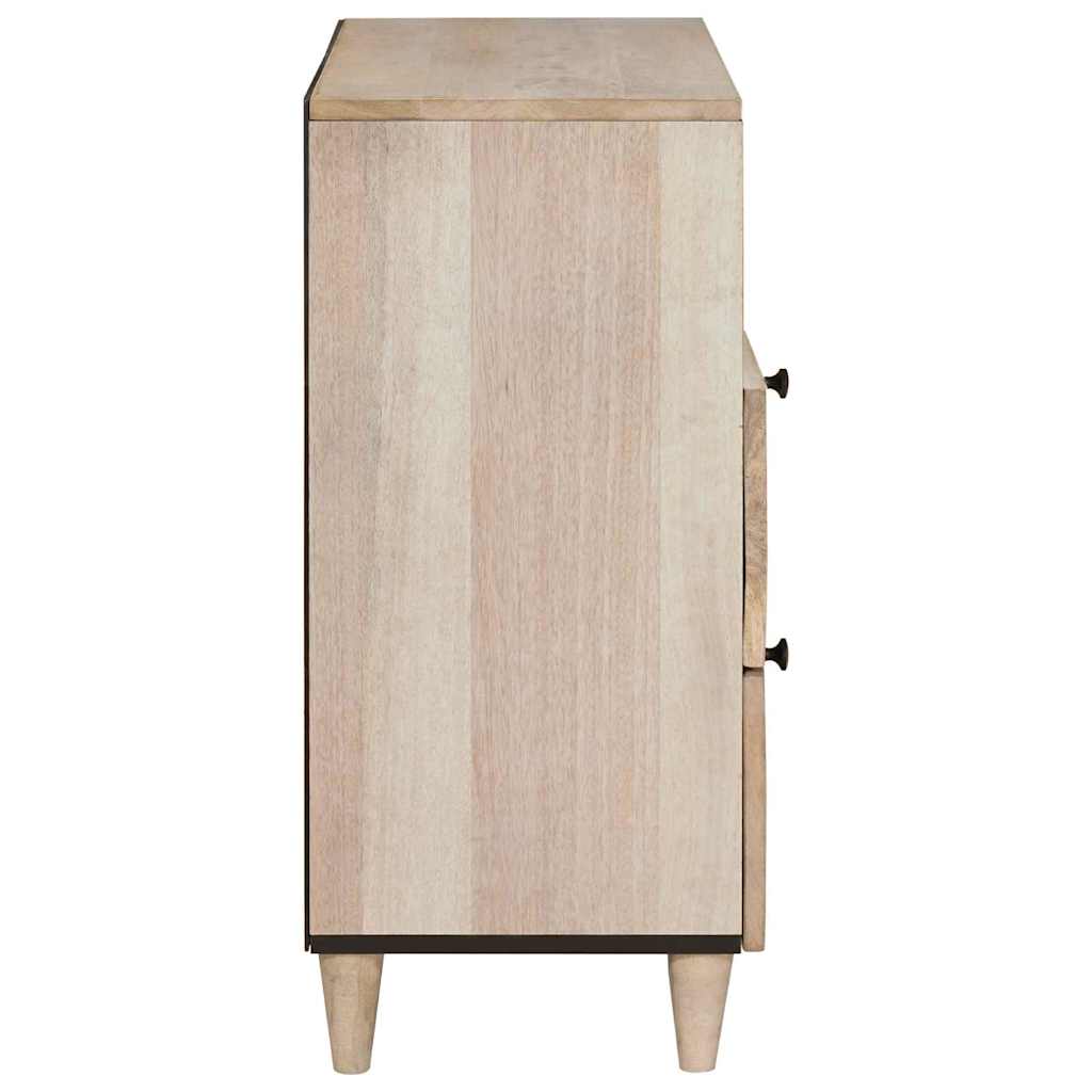 Nachtkastje met lade Beige 50 x 33 x 62 cm Massief acaciahout is nu te koop bij PeponiXL, paradijselijk wonen!