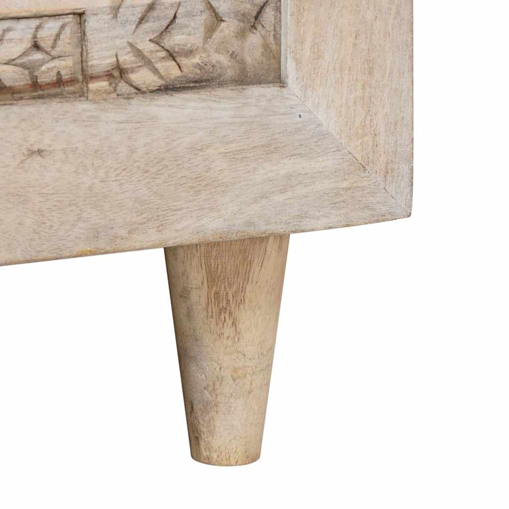 Salontafel met plank Beige 100 x 54 x 40 cm Massief acaciahout is nu te koop bij PeponiXL, paradijselijk wonen!