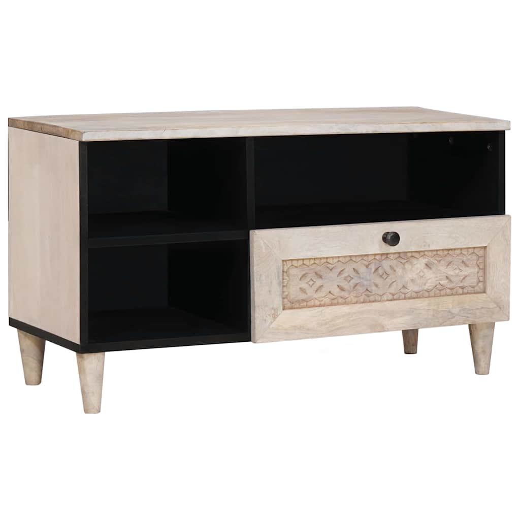 TV Eenheden met lade met plank Wit 80 x 33 x 46 cm Bewerkt hout is nu te koop bij PeponiXL, paradijselijk wonen!