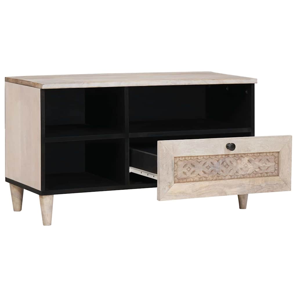 TV Eenheden met lade met plank Wit 80 x 33 x 46 cm Bewerkt hout is nu te koop bij PeponiXL, paradijselijk wonen!