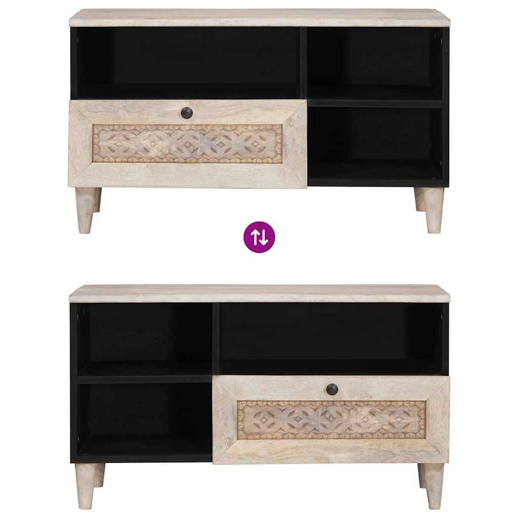 TV Eenheden met lade met plank Wit 80 x 33 x 46 cm Bewerkt hout is nu te koop bij PeponiXL, paradijselijk wonen!