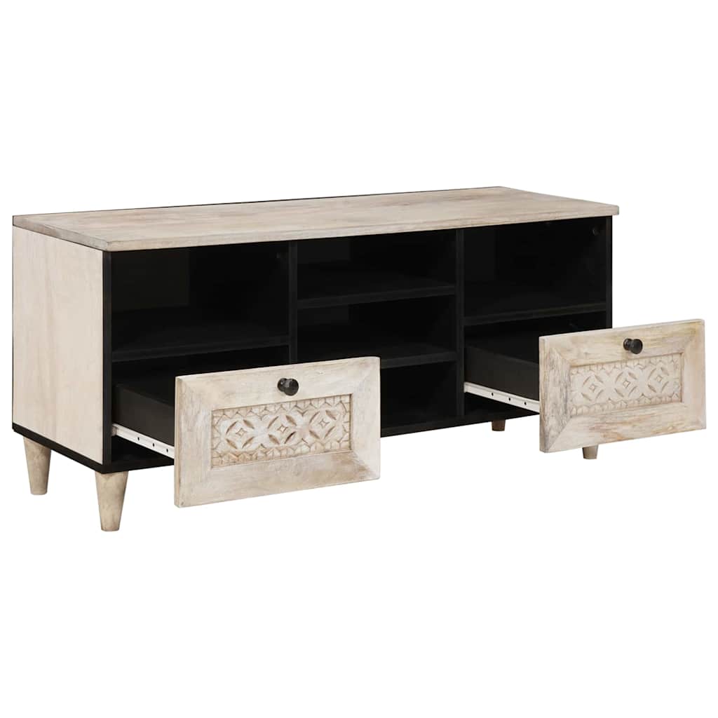 TV Eenheden met lade Wit 100 x 33 x 46 cm Bewerkt hout is nu te koop bij PeponiXL, paradijselijk wonen!