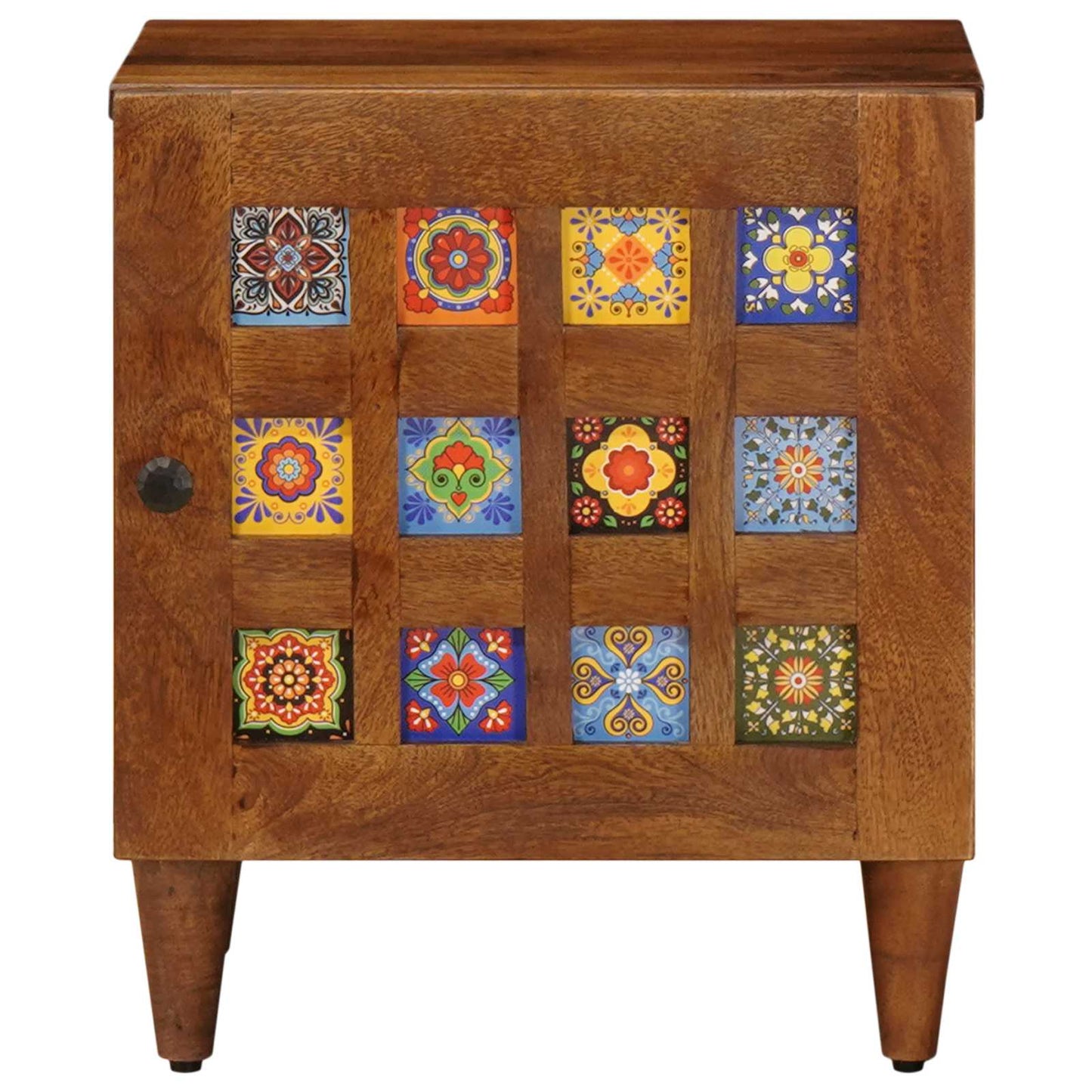 Nachtkastje Bruin 40 x 33 x 46 cm Massief Mango Hout is nu te koop bij PeponiXL, paradijselijk wonen!