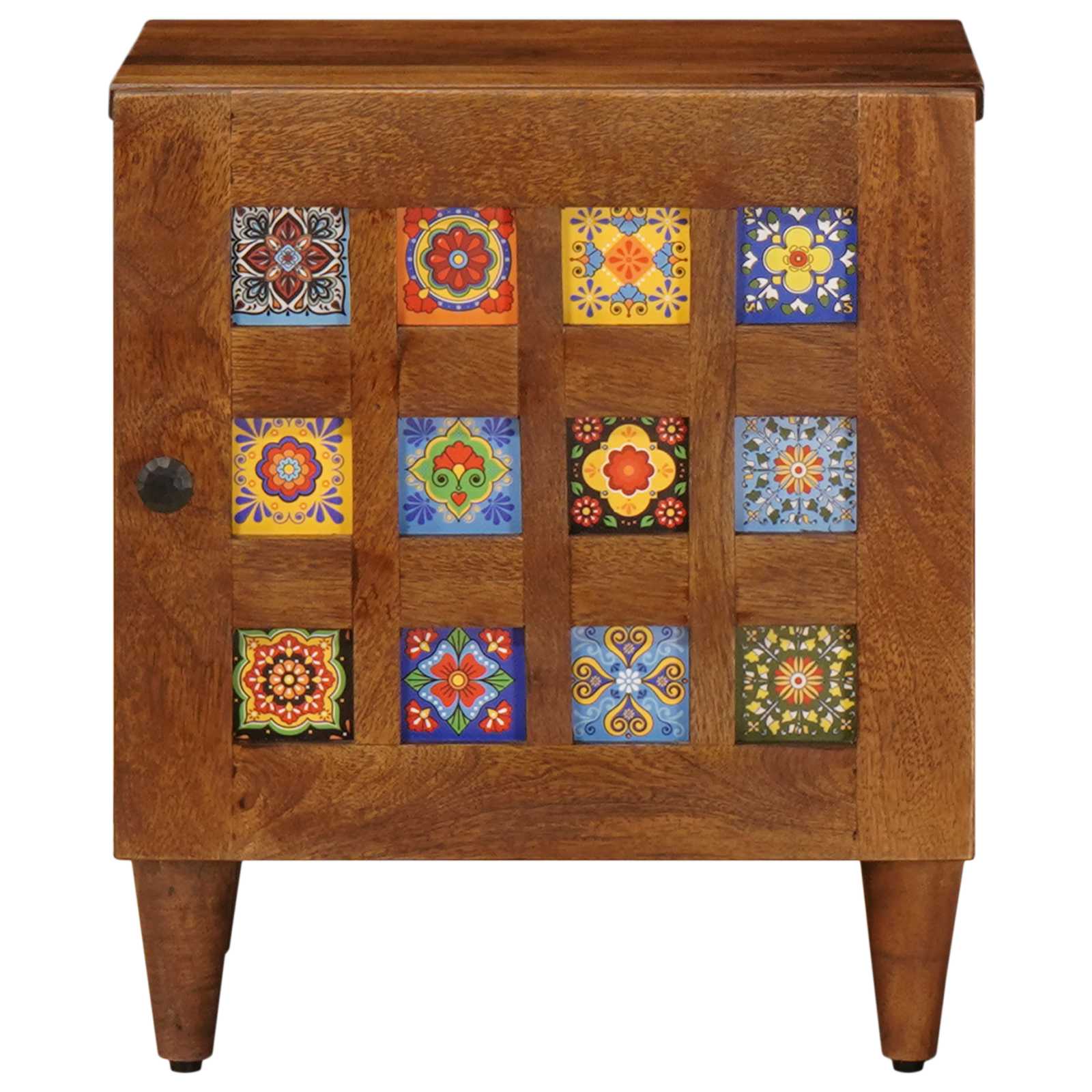 Nachtkastje Bruin 40 x 33 x 46 cm Massief Mango Hout is nu te koop bij PeponiXL, paradijselijk wonen!