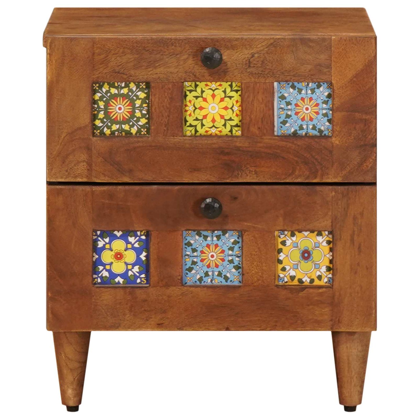 Nachtkastje met lade Bruin 40 x 33 x 46 cm Massief Mango Hout is nu te koop bij PeponiXL, paradijselijk wonen!
