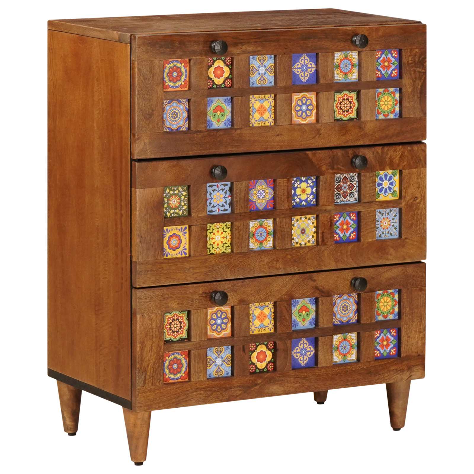 Dressoir Walnotenhout 60 x 33 x 75 cm Massief Mango Hout is nu te koop bij PeponiXL, paradijselijk wonen!