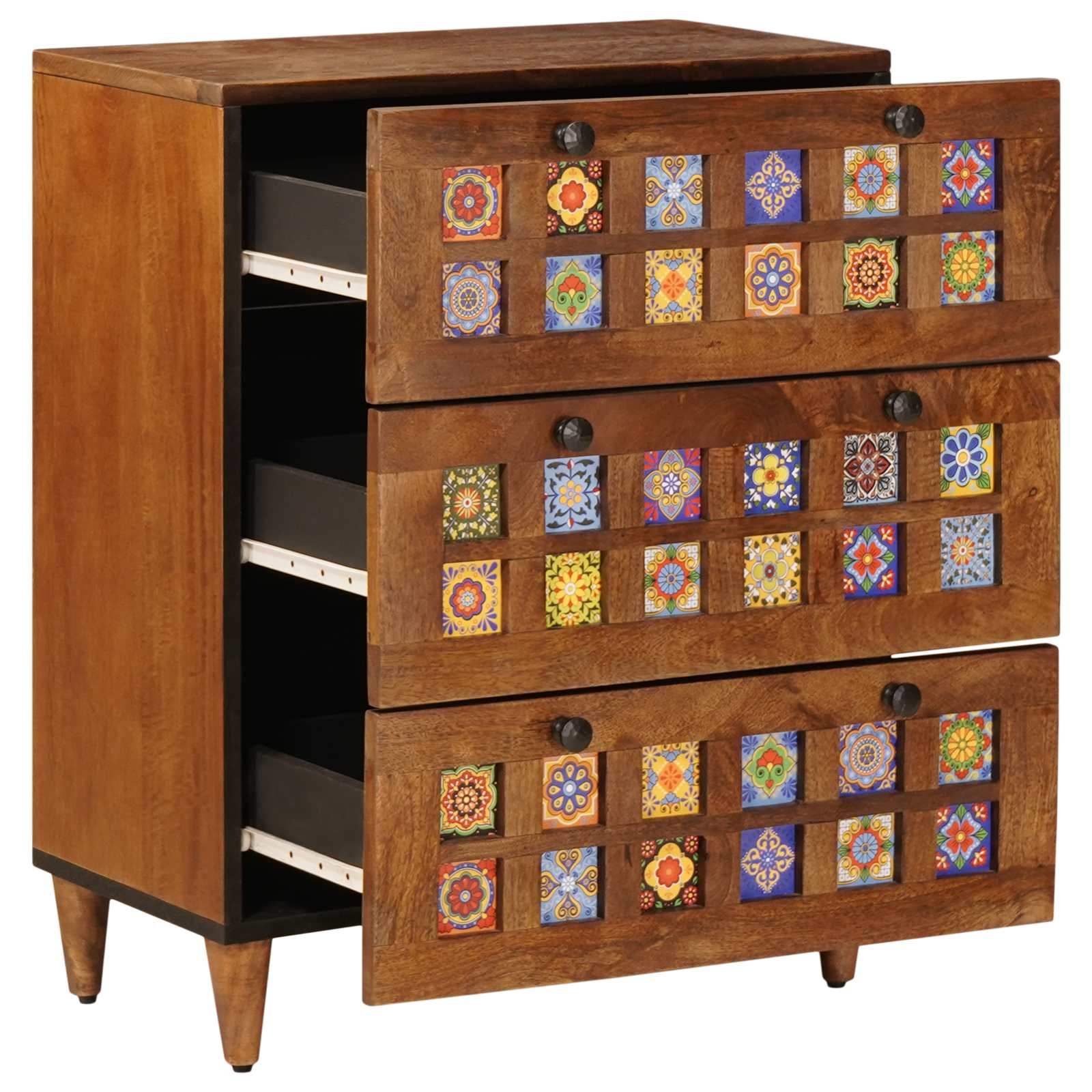 Dressoir Walnotenhout 60 x 33 x 75 cm Massief Mango Hout is nu te koop bij PeponiXL, paradijselijk wonen!