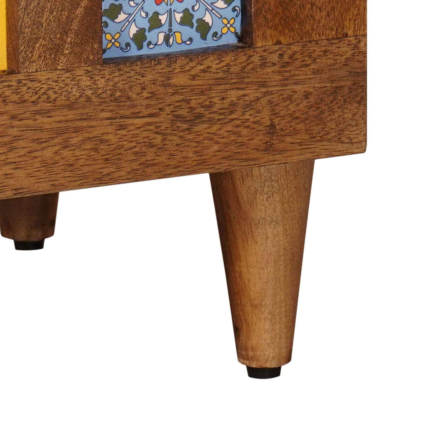 Nachtkastje met lade Bruin 50 x 33 x 62 cm Massief Mango Hout is nu te koop bij PeponiXL, paradijselijk wonen!