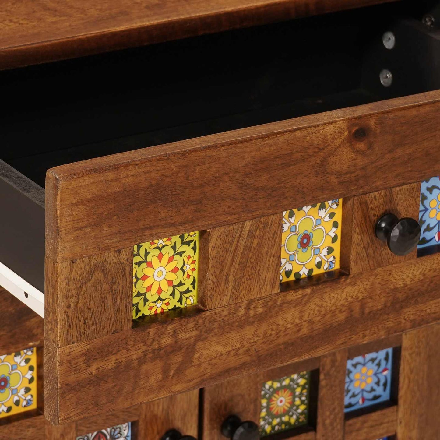 Nachtkastje met lade Bruin 50 x 33 x 60 cm Massief Mango Hout is nu te koop bij PeponiXL, paradijselijk wonen!