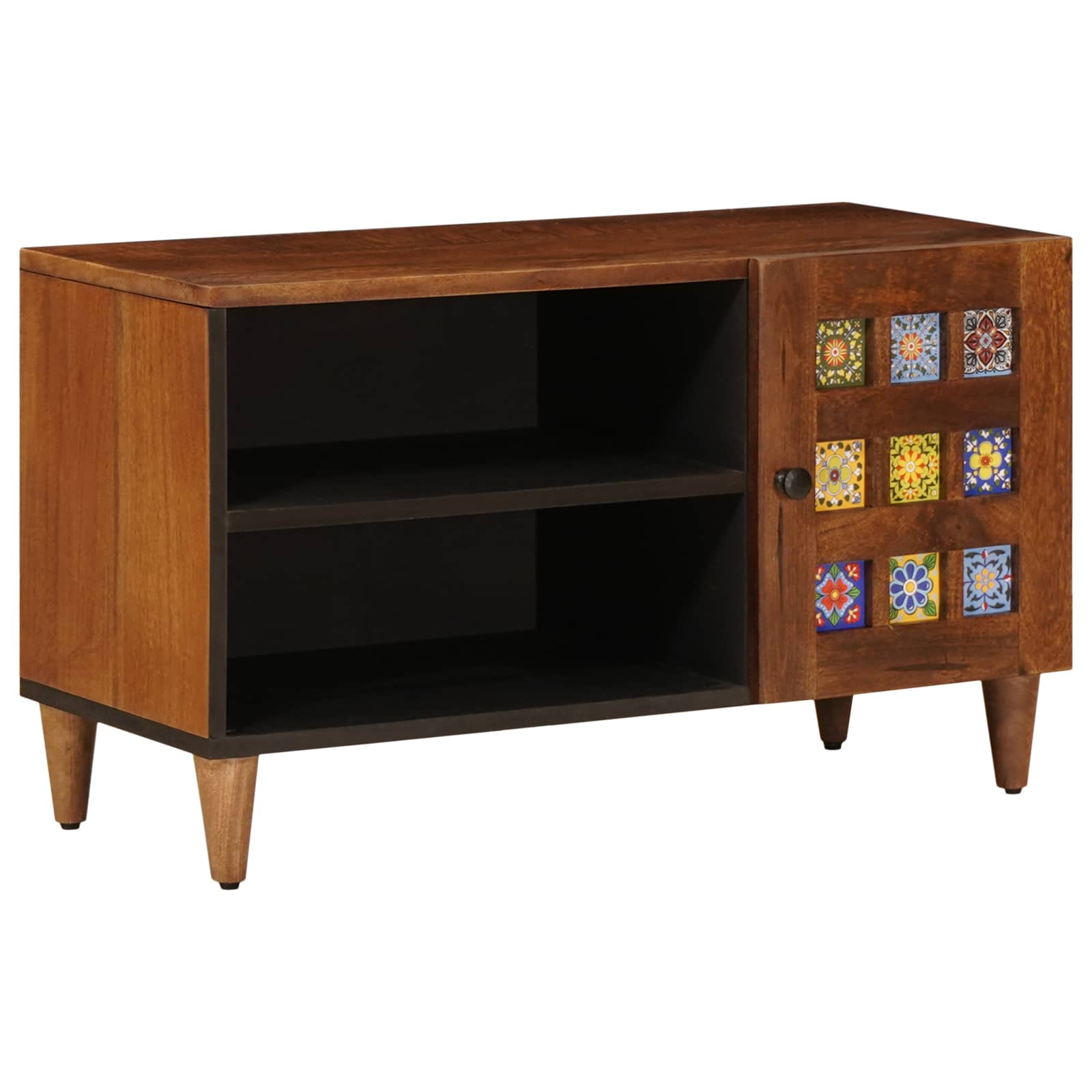 TV-kast Walnotenhout 80 x 33 x 46 cm Massief Mango Hout is nu te koop bij PeponiXL, paradijselijk wonen!