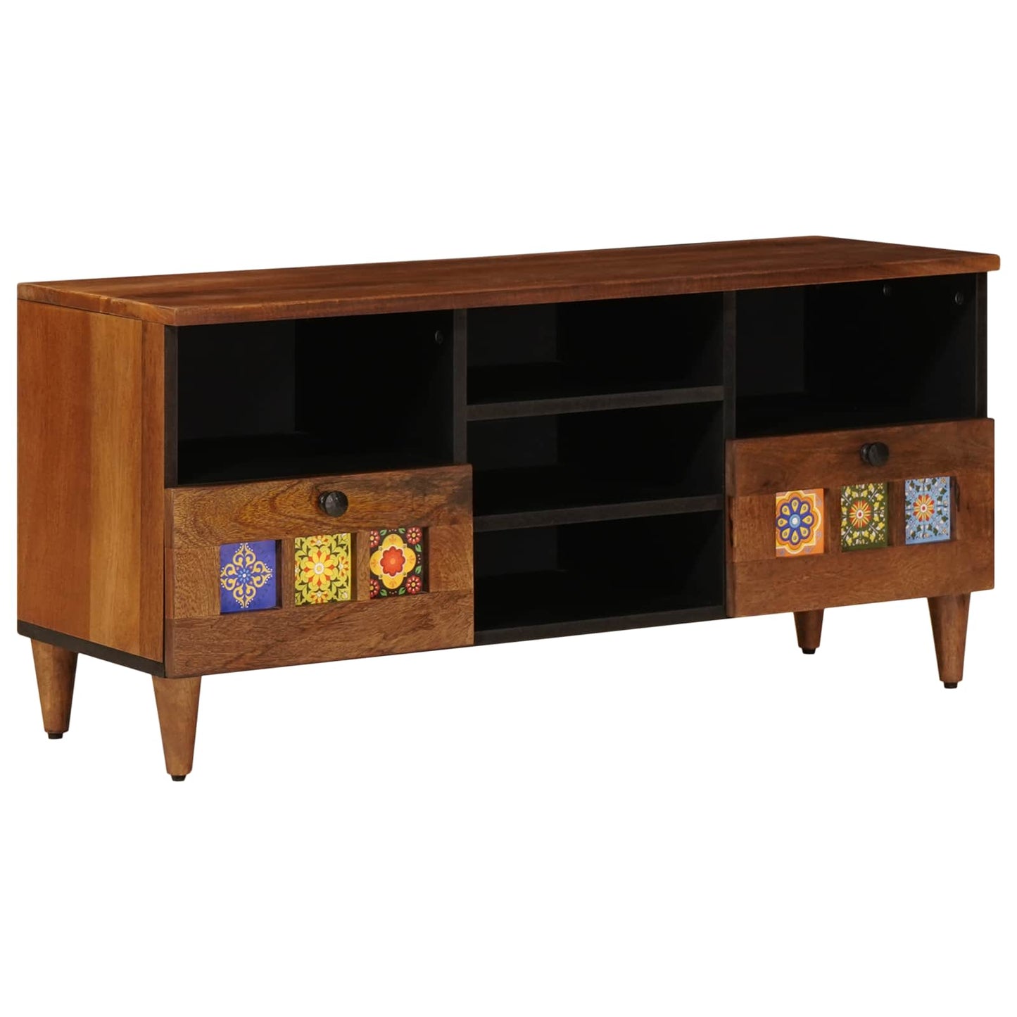 TV-kast Walnotenhout 100 x 33 x 46 cm Massief Mango Hout is nu te koop bij PeponiXL, paradijselijk wonen!