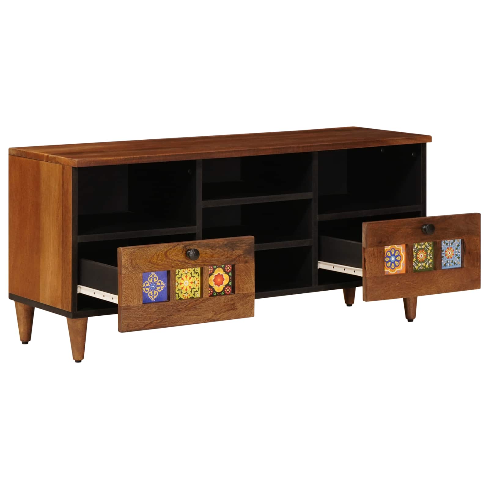 TV-kast Walnotenhout 100 x 33 x 46 cm Massief Mango Hout is nu te koop bij PeponiXL, paradijselijk wonen!