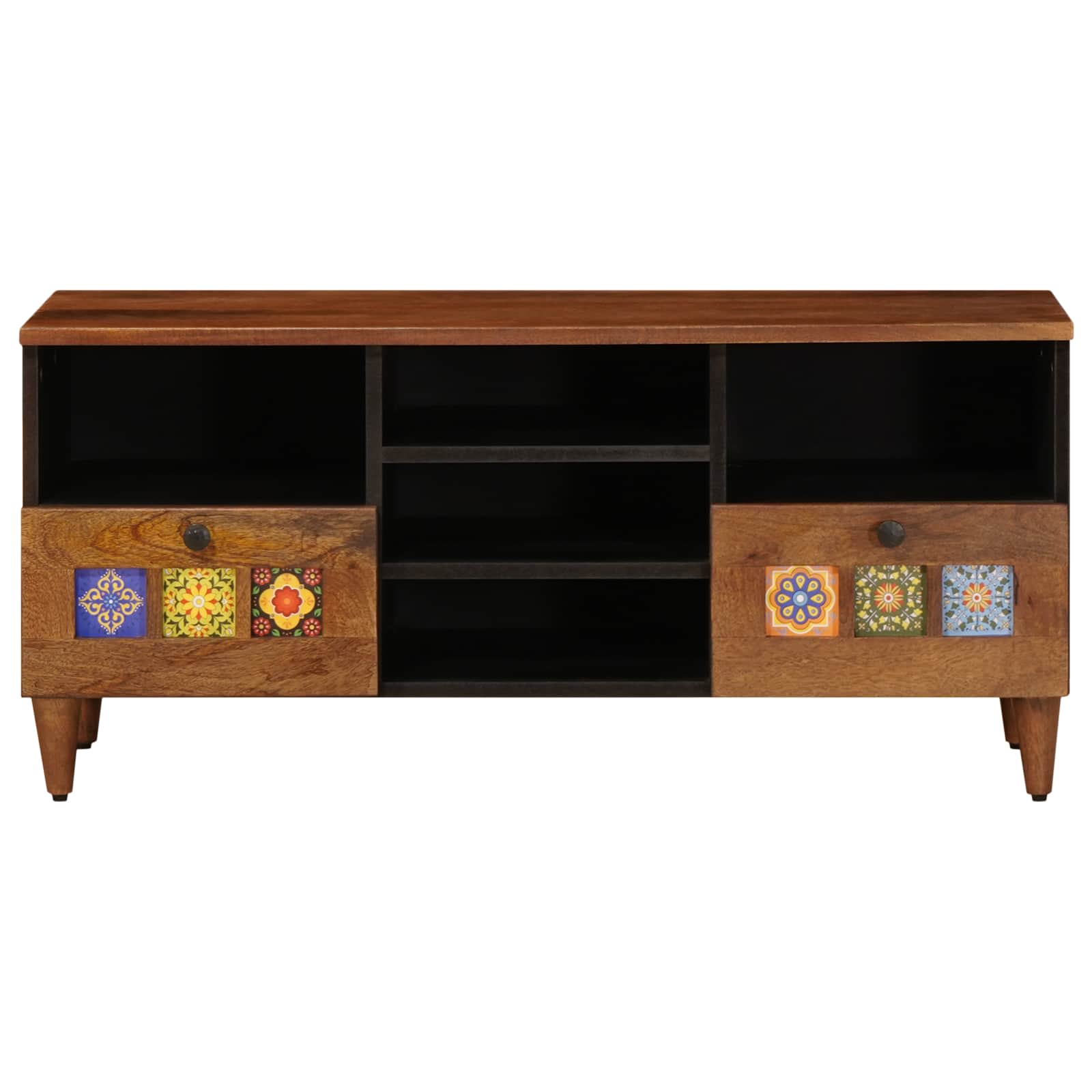 TV-kast Walnotenhout 100 x 33 x 46 cm Massief Mango Hout is nu te koop bij PeponiXL, paradijselijk wonen!