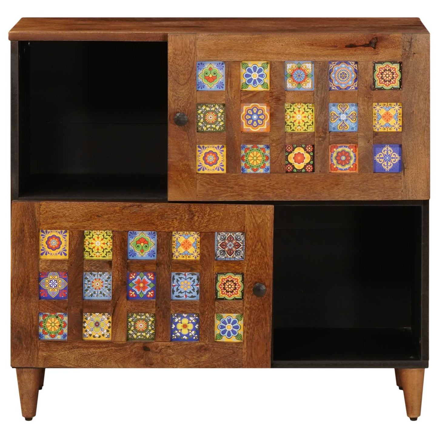 Dressoir Walnotenhout 80 x 33 x 75 cm Massief Mango Hout is nu te koop bij PeponiXL, paradijselijk wonen!