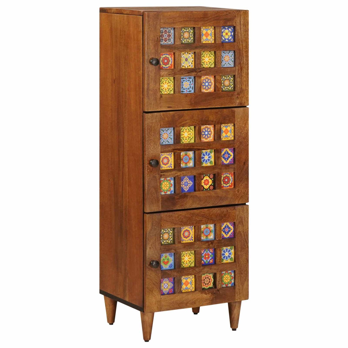 Hoge kast Walnotenhout 40 x 33 x 110 cm Massief Mango Hout is nu te koop bij PeponiXL, paradijselijk wonen!