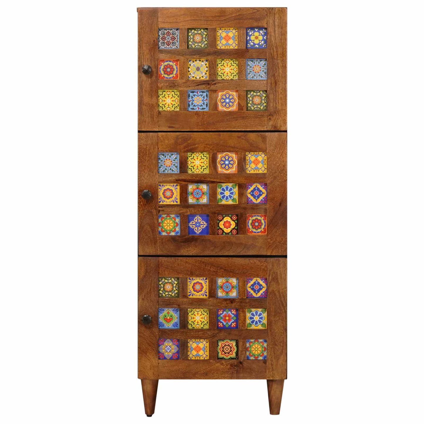 Hoge kast Walnotenhout 40 x 33 x 110 cm Massief Mango Hout is nu te koop bij PeponiXL, paradijselijk wonen!
