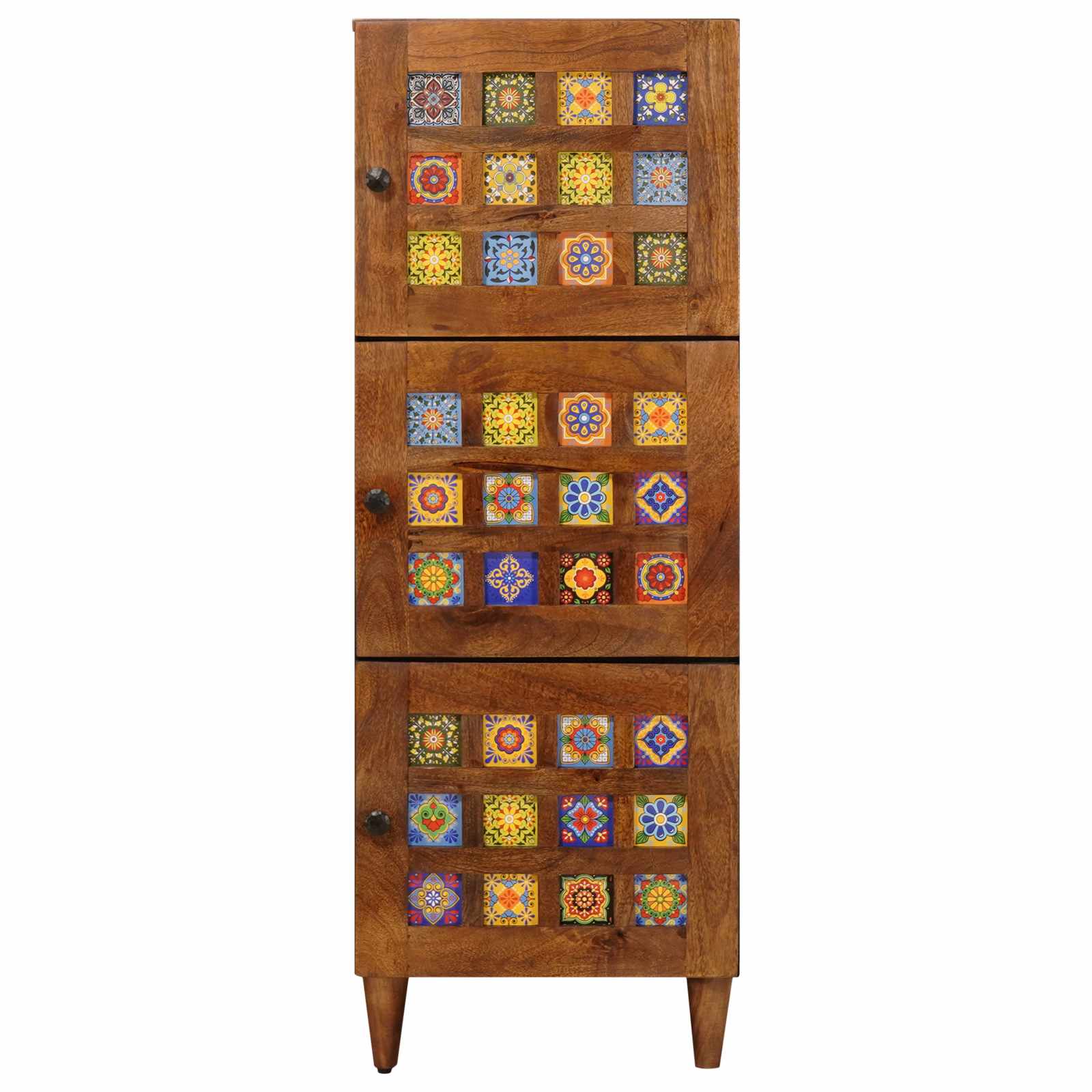 Hoge kast Walnotenhout 40 x 33 x 110 cm Massief Mango Hout is nu te koop bij PeponiXL, paradijselijk wonen!