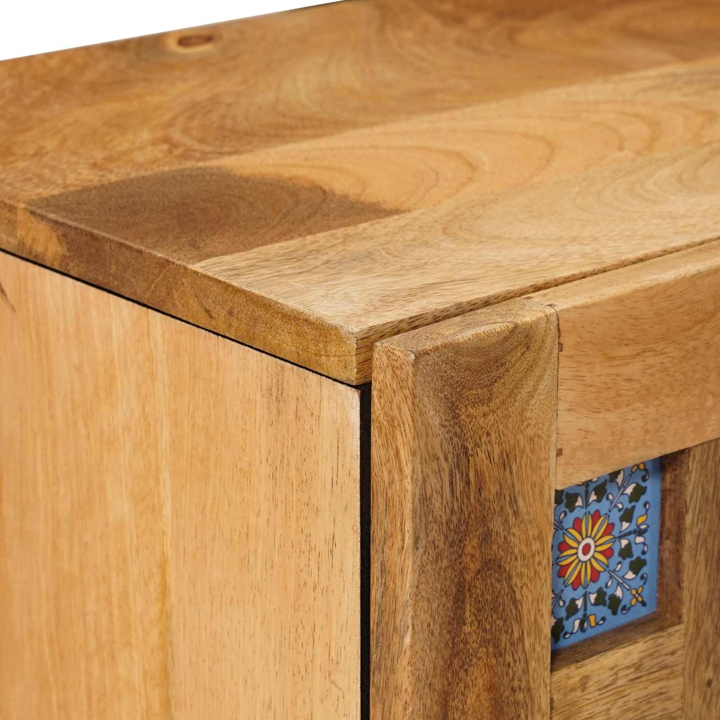 Nachtkastje 2 pcs Naturel 40 x 33 x 46 cm Massief Mango Hout is nu te koop bij PeponiXL, paradijselijk wonen!