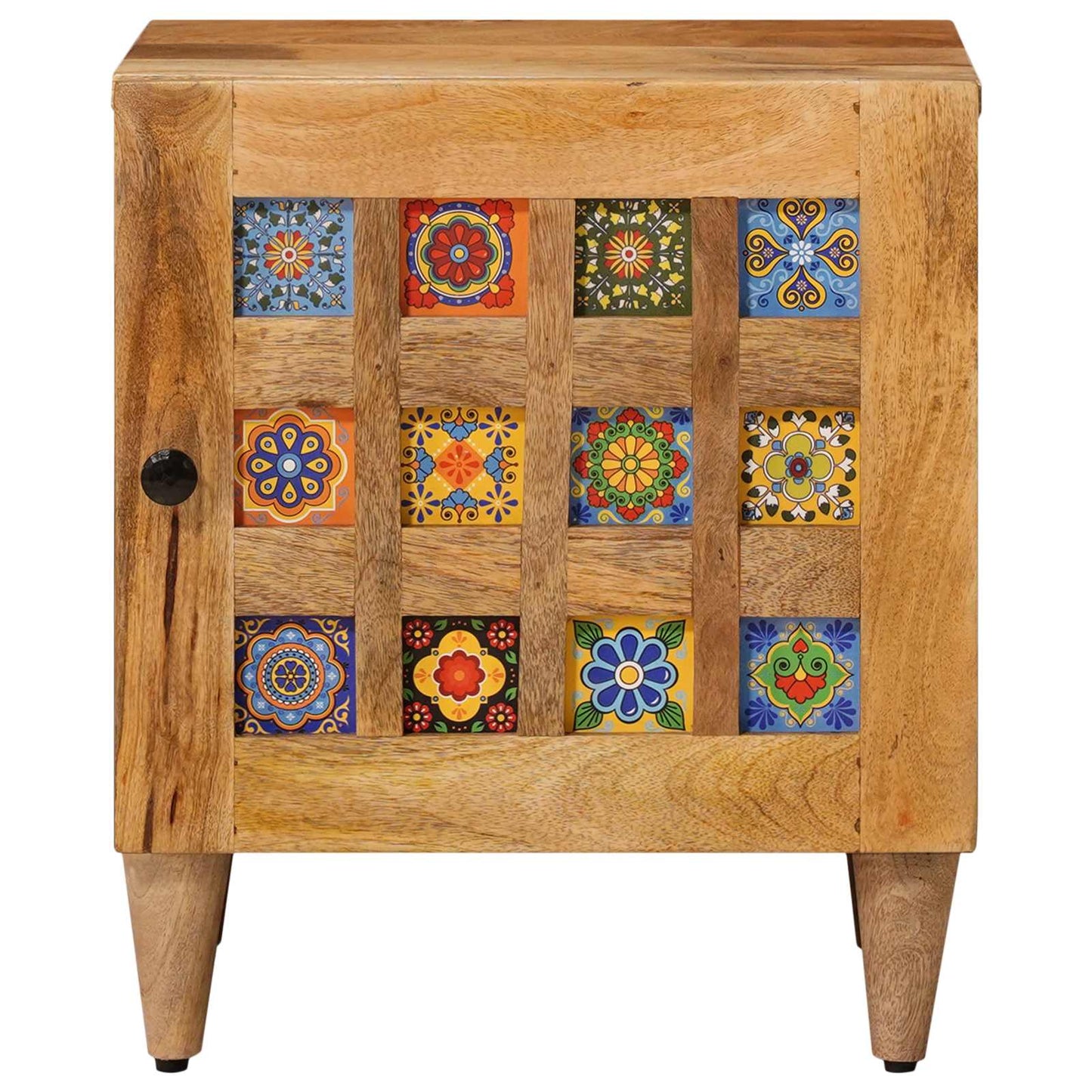 Nachtkastje 2 pcs Naturel 40 x 33 x 46 cm Massief Mango Hout is nu te koop bij PeponiXL, paradijselijk wonen!