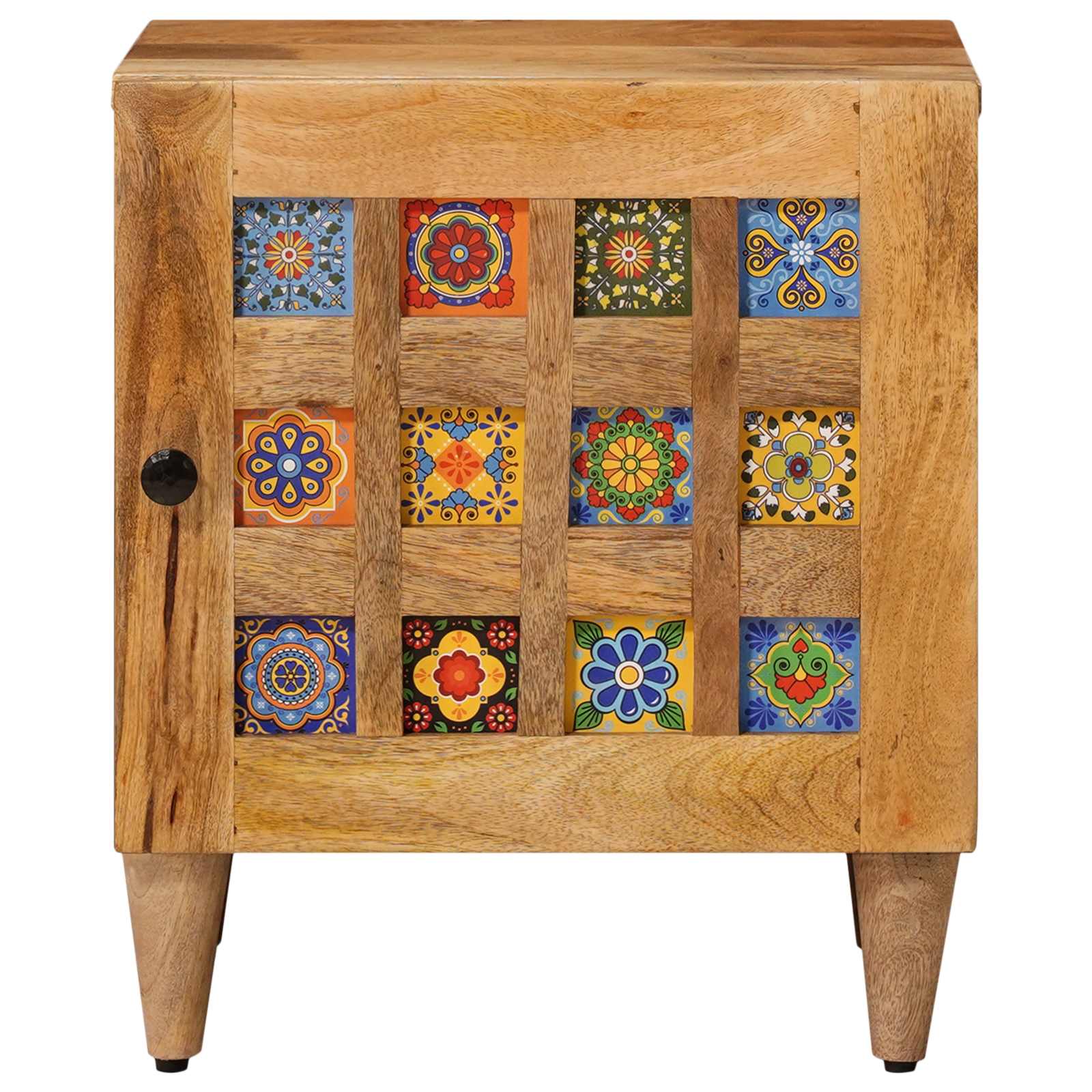Nachtkastje 2 pcs Naturel 40 x 33 x 46 cm Massief Mango Hout is nu te koop bij PeponiXL, paradijselijk wonen!