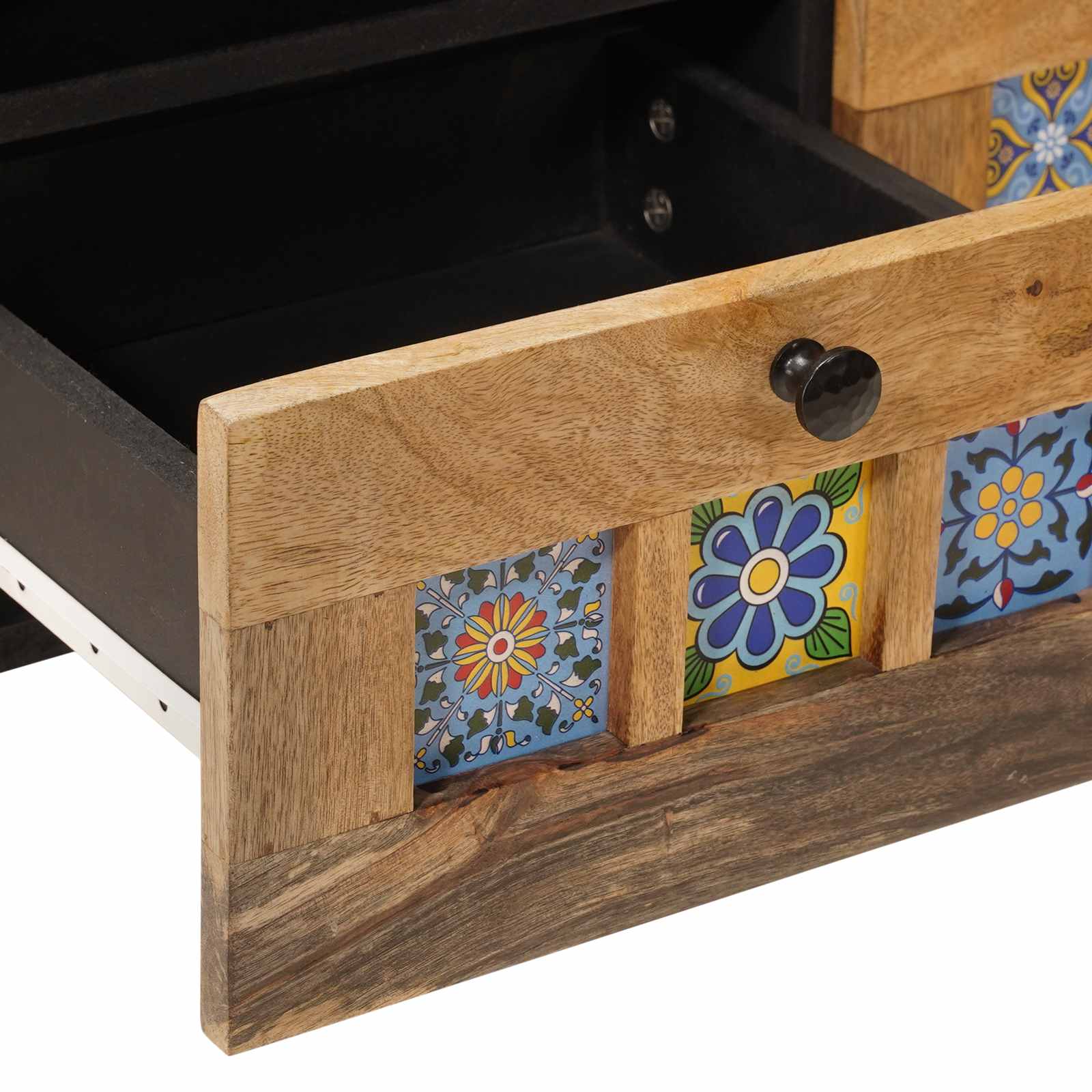 TV-kast met lade Naturel 70 x 33 x 46 cm Massief Mango Hout is nu te koop bij PeponiXL, paradijselijk wonen!