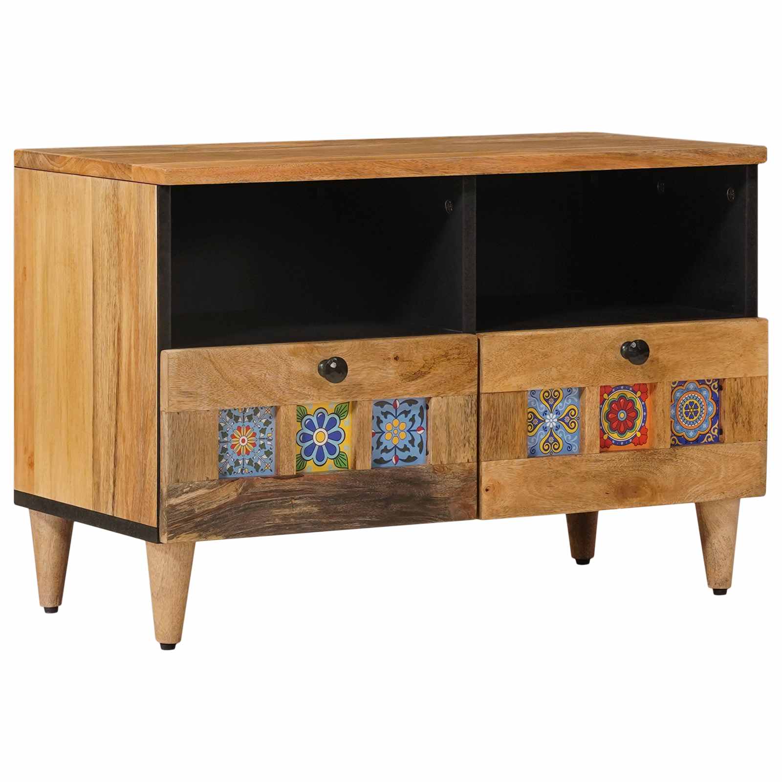 TV-kast met lade Naturel 70 x 33 x 46 cm Massief Mango Hout is nu te koop bij PeponiXL, paradijselijk wonen!