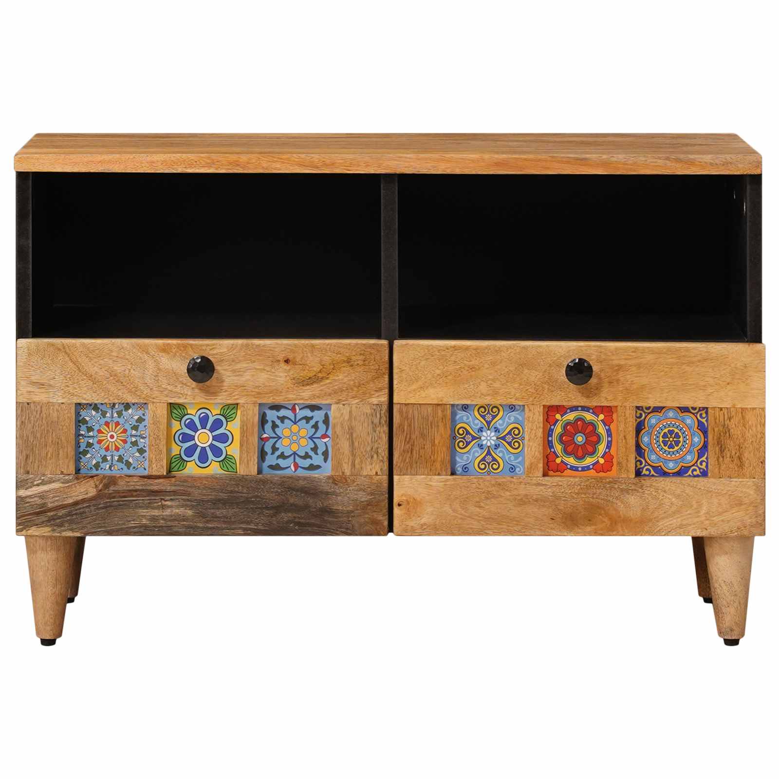 TV-kast met lade Naturel 70 x 33 x 46 cm Massief Mango Hout is nu te koop bij PeponiXL, paradijselijk wonen!